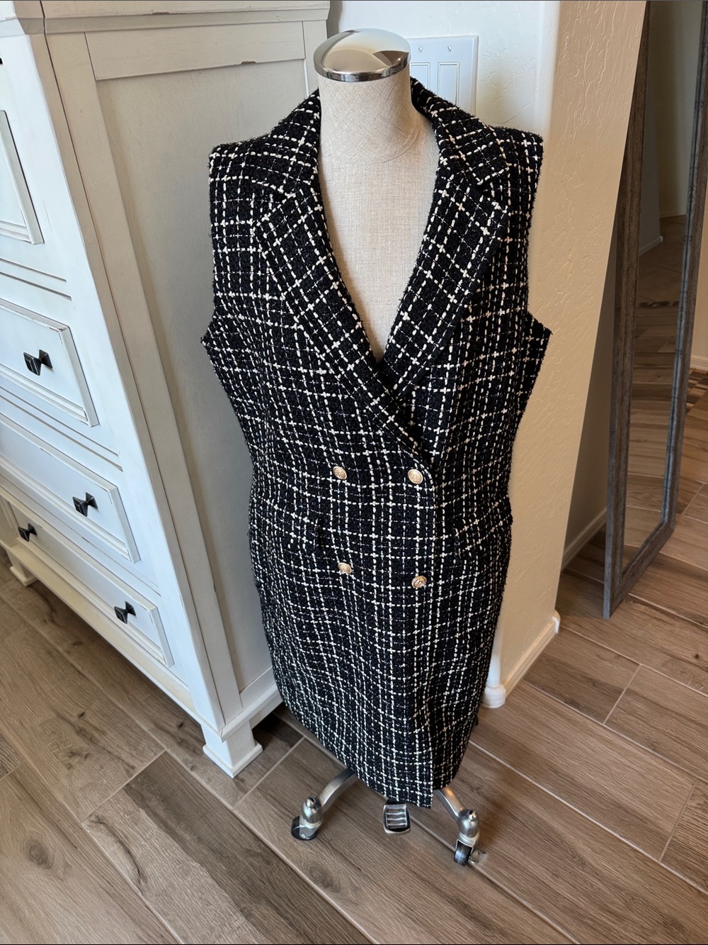 Talbots 14 Tweed Double Breasted Dress